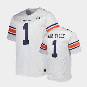 Men's Auburn Tigers White #1 Football Team Wordmark Replica Jersey 463638-802
