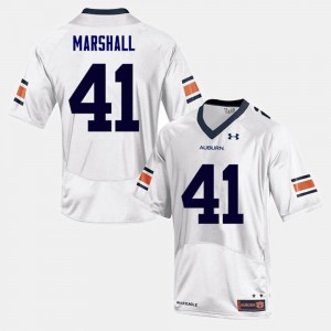 Men's Auburn Tigers College Football White Aidan Marshall #41 Jersey 642690-460