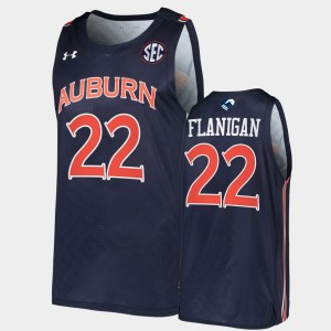 Men's Auburn Tigers College Basketball Navy Allen Flanigan #22 2022 Together Jersey 930385-139