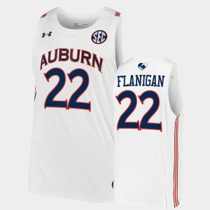 Men's Auburn Tigers College Basketball White Allen Flanigan #22 Unite As One Jersey 393518-820