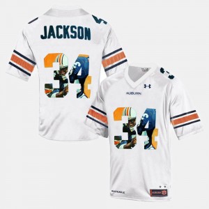 Men's Auburn Tigers Throwback White Bo Jackson #34 Jersey 207507-333