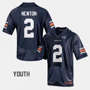 Youth Auburn Tigers College Football Navy Cam Newton #2 Jersey 164856-135
