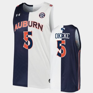 Men's Auburn Tigers Split Edition Navy White Chuma Okeke #5 Alumni Basketball Jersey 765025-665