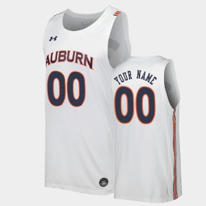 Men's Auburn Tigers Replica White Custom #00 Jersey 377778-223