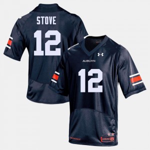 Men's Auburn Tigers College Football Navy Eli Stove #12 Jersey 441176-904