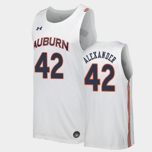 Men's Auburn Tigers Replica White Haston Alexander #42 Jersey 178559-191