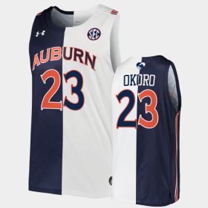 Men's Auburn Tigers Split Edition Navy White Isaac Okoro #23 Alumni Basketball Jersey 448834-612