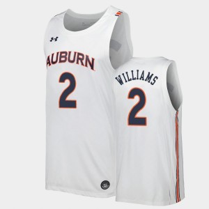 Men's Auburn Tigers Replica White Jaylin Williams #2 Jersey 414379-301