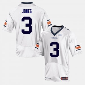 Men's Auburn Tigers College Football White Jonathan Jones #3 Jersey 666412-881