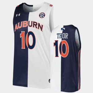 Men's Auburn Tigers Split Edition Navy White JT Thor #10 Alumni Basketball Jersey 990220-563