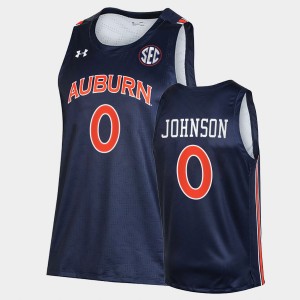 Men's Auburn Tigers College Basketball Navy K.D. Johnson #0 Jersey 809008-370