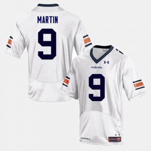 Men's Auburn Tigers College Football White Kam Martin #9 Jersey 429195-420