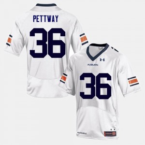 Men's Auburn Tigers College Football White Kamryn Pettway #36 Jersey 375727-844