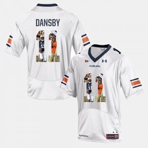 Men's Auburn Tigers Player Pictorial White Karlos Dansby #11 Jersey 646041-972