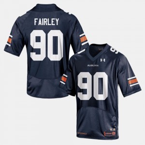 Men's Auburn Tigers College Football Navy Nick Fairley #90 Jersey 509988-495