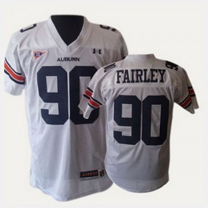 Youth Auburn Tigers College Football White Nick Fairley #90 Jersey 529961-690