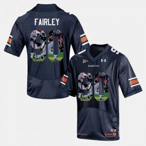 Men's Auburn Tigers Player Pictorial Navy Blue Nick Fairley #90 Jersey 201026-979