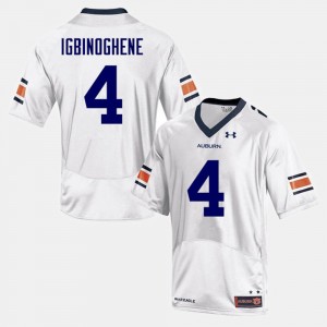 Men's Auburn Tigers College Football White Noah Igbinoghene #19 Jersey 990074-785