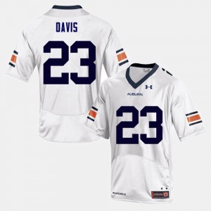 Men's Auburn Tigers College Football White Ryan Davis #23 Jersey 618329-750