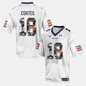 Men's Auburn Tigers Player Pictorial White Sammie Coates #18 Jersey 759205-315