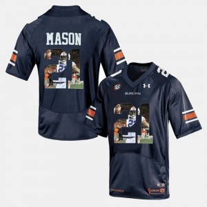 Men's Auburn Tigers Player Pictorial Navy Blue Tre Mason #21 Jersey 314119-534