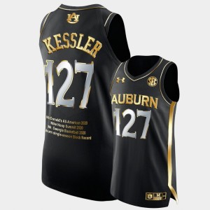 Men's Auburn Tigers College Basketball Black Walker Kessler #13 Career Highlights 127-blocks Record Jersey 392530-508