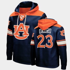 Men's Auburn Tigers College Basketball Navy Isaac Okoro #23 Lace-up Hoodie 827989-634