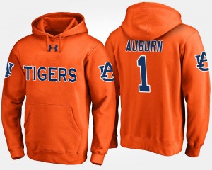 Men's Auburn Tigers Name and Number Orange #1 No.1 Hoodie 212371-713