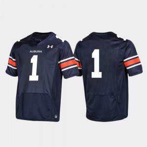 Men's Auburn Tigers Premier Navy #1 College Football Under Armour Jersey 803872-369