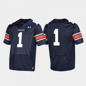 Men's Auburn Tigers Replica Navy #1 College Football Under Armour Jersey 720595-181
