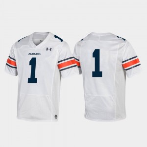 Men's Auburn Tigers Replica White #1 College Football Under Armour Jersey 113276-315