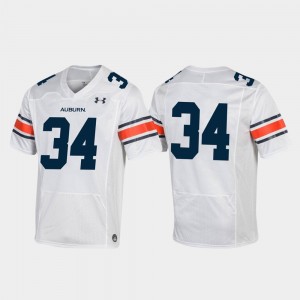 Men's Auburn Tigers Replica White #34 Football Under Armour Jersey 459865-787