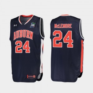 Men's Auburn Tigers 2019 Final-Four Navy Anfernee McLemore #24 Replica Jersey 139134-977