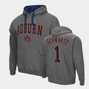Men's Auburn Tigers Arch & Logo 2.0 Charcoal Anthony Schwartz #1 Pullover Hoodie 941779-399