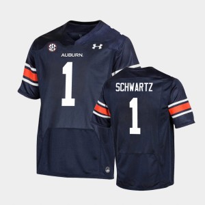 Men's Auburn Tigers Premier Navy Anthony Schwartz #1 Under Armour Football Jersey 852080-448