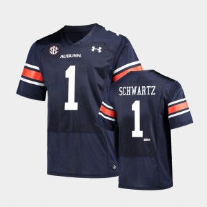 Men's Auburn Tigers Replica Navy Anthony Schwartz #1 Under Armour Alumni Jersey 867900-879