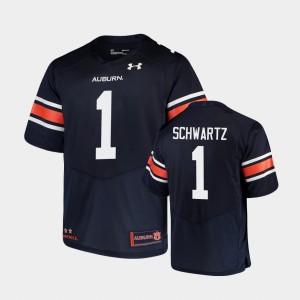 Men's Auburn Tigers Replica Navy Anthony Schwartz #1 Under Armour Football Jersey 945460-129