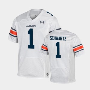 Men's Auburn Tigers Replica White Anthony Schwartz #1 Under Armour Football Jersey 743663-290