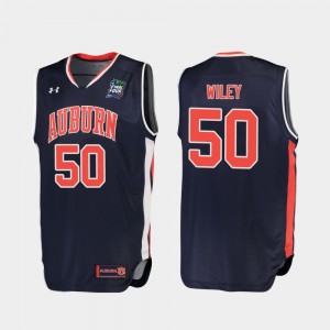 Men's Auburn Tigers 2019 Final-Four Navy Austin Wiley #50 Replica Jersey 351159-163