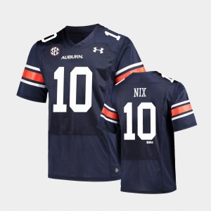 Men's Auburn Tigers Replica Navy Bo Nix #10 Under Armour Alumni Jersey 383145-559