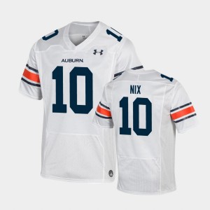 Men's Auburn Tigers Replica White Bo Nix #10 Under Armour Football Jersey 605865-587