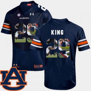 Men's Auburn Tigers Pictorial Fashion Navy Brandon King #29 Football Jersey 509469-609