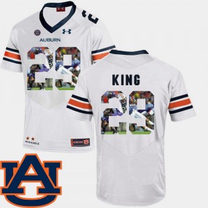 Men's Auburn Tigers Pictorial Fashion White Brandon King #29 Football Jersey 825854-885