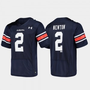 Men's Auburn Tigers Replica Navy Cam Newton #2 Alumni Football Under Armour Jersey 733150-954