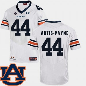 Men's Auburn Tigers College Football White Cameron Artis-Payne #44 SEC Patch Replica Jersey 694713-312