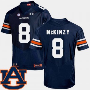Men's Auburn Tigers College Football Navy Cassanova McKinzy #8 SEC Patch Replica Jersey 757232-773