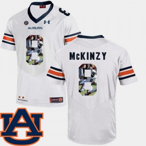 Men's Auburn Tigers Pictorial Fashion White Cassanova McKinzy #8 Football Jersey 817823-796