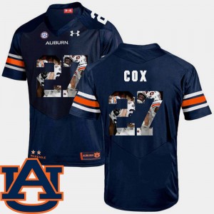 Men's Auburn Tigers Pictorial Fashion Navy Chandler Cox #27 Football Jersey 622473-531