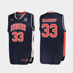 Men's Auburn Tigers 2019 Final-Four Navy Chase Maasdorp #33 Replica Jersey 320581-265