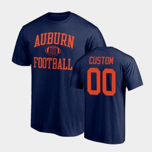 Men's Auburn Tigers College Football Navy Custom #00 T-Shirt 406207-781